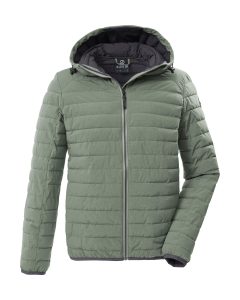 Steppjacke “GS 86 MN QLTD JCKT”, Herren, Gr. L, grün (dunkelgrün), Obermaterial: 100% Polyester.Futter: 100% Polyester.Füllung: 100% Polyester, G.I.G.A. DX BY KILLTEC, Jacken Steppjacke, Schmale, wasserabweisende Herren Steppjacke mit abnehmbarer Kapuze