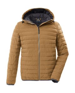Steppjacke “GS 86 MN QLTD JCKT”, Herren, Gr. L, braun (khaki), Obermaterial: 100% Polyester.Futter: 100% Polyester.Füllung: 100% Polyester, G.I.G.A. DX BY KILLTEC, Jacken Steppjacke, Schmale, wasserabweisende Herren Steppjacke mit abnehmbarer Kapuze