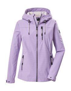 Softshelljacke “GS 111 WMN SFTSHLL JCKT”, Damen, Gr. 38, lavendel, Oberseite: 100% Polyester.Rückseite: 100% Polyester.Futter: 100% Polyester, G.I.G.A. DX BY KILLTEC, Jacken Softshelljacke, Atmungsaktive, wasserabweisende Damenjacke mit verstellbarer Kapuze