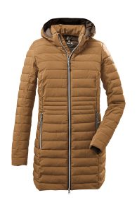 Parka “GW 333 WMN QLTD PRK”, Damen, Gr. 34, braun (hellbraun), Obermaterial: 100% Polyester.Futter: 100% Polyamid.Füllung: 100% Polyester, G.I.G.A. DX BY KILLTEC, Jacken Parka, Schmaler, wasserabweisender Damenparka mit abnehmbarer Kapuze