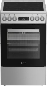 BAUKNECHT Elektro-Standherd “B5V8LMX”, Energieeffizienz: A (A+++-D), silber (edelstahl), Herdsets, Heißluftbackofen mit 8 Funktionen und Hydrolyse-Reinigungsfunktion