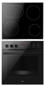 AMICA Elektro-Herd-Set, Energieeffizienz: A (A+++-D), schwarz, Herdsets, Komfortables Kochen und Backen mit praktischer Unterstützung