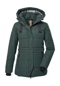 Steppjacke “GW 25 WMN QLTD JCKT”, Damen, Gr. 36, grün, Obermaterial: 88% Polyester, 12% Baumwolle.Futter: 100% Polyester.Füllung: 100% Polyester, G.I.G.A. DX BY KILLTEC, Jacken Steppjacke, Taillierte Winterjacke, wasserabweisend, winddicht, abnehmbare Kapuze