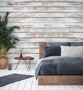 Vliestapete A.S. CRÉATION “Holzoptik Tapete Vintage Weiß Beige Shabby Chic”, grau, B:2,55m H:0,02m L:3,5m, Vlies, Tapeten