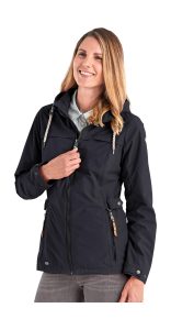 Funktionsjacke “WMN JCKT A”, Damen, Gr. 42, blau (navy), Obermaterial: 100% Polyester.Futter: 100% Polyester, G.I.G.A. DX BY KILLTEC, Jacken Funktionsjacke, Damenjacke: abnehmbare Kapuze, 8.000 mm Wassersäule