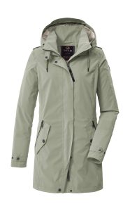 Parka “GS 94 WMN PRK”, Damen, Gr. 42, grün (dunkelgrün), Obermaterial: 100% Polyester.Futter: 100% Polyester, G.I.G.A. DX BY KILLTEC, Jacken Parka, Funktionsparka mit verstellbarer Kapuze und Autolock-Reißverschluss
