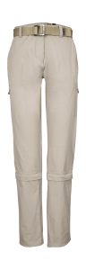 Zip-off-Hose “GS 10 WMN PNTS”, Damen, Gr. 36, Normalgrößen, hellbeige, Obermaterial: 100% Polyester.Futter: 80% Polyester, 20% Baumwolle, G.I.G.A. DX BY KILLTEC, Hosen, Zip-Off Hose mit HYDROCOOL, schnelltrocknend, Stretch, mit Gürtel