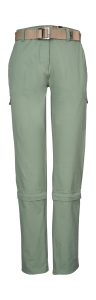 Zip-off-Hose “GS 10 WMN PNTS”, Damen, Gr. 36, Normalgrößen, dunkelgrün, Obermaterial: 100% Polyester.Futter: 80% Polyester, 20% Baumwolle, G.I.G.A. DX BY KILLTEC, Hosen, Zip-Off Hose mit HYDROCOOL, schnelltrocknend, Stretch, mit Gürtel