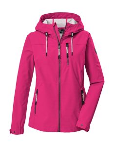 Softshelljacke “GS 111 WMN SFTSHLL JCKT”, Damen, Gr. 36, pink, Oberseite: 100% Polyester.Rückseite: 100% Polyester.Futter: 100% Polyester, G.I.G.A. DX BY KILLTEC, Jacken Softshelljacke, Atmungsaktive, wasserabweisende Damenjacke mit verstellbarer Kapuze