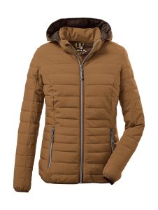 Steppjacke “GS 222 WMN QLTD JCKT”, Damen, Gr. 36, braun (hellbraun), Obermaterial: 100% Polyester.Futter: 100% Polyamid.Füllung: 100% Polyester, G.I.G.A. DX BY KILLTEC, Jacken Steppjacke, Leichte, wasserabweisende Damenjacke mit abzippbarer Kapuze