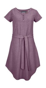 Sommerkleid “GS 30 WMN DRSS”, Damen, Gr. 38, Normalgrößen, orchidee, Obermaterial: 65% Polyester, 30% Baumwolle, 5% Elasthan, G.I.G.A. DX BY KILLTEC, Kleider Sommerkleid, Weiches Sommerkleid mit Bindegürtel und asymetrischem Saum