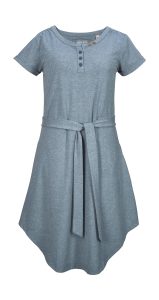 Sommerkleid “GS 30 WMN DRSS”, Damen, Gr. 36, Normalgrößen, dunkelblau, Obermaterial: 65% Polyester, 30% Baumwolle, 5% Elasthan, G.I.G.A. DX BY KILLTEC, Kleider Sommerkleid, Weiches Sommerkleid mit Bindegürtel und asymetrischem Saum