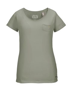 T-Shirt “GS 23 WMN TSHRT”, Damen, Gr. 38, dunkelgrün, Obermaterial: 100% Baumwolle, G.I.G.A. DX BY KILLTEC, V-Ausschnitt, Shirts T-Shirt, 100% Baumwolle, Carbon Finish, weich, strapazierfähig, lässig