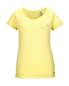 T-Shirt “GS 23 WMN TSHRT”, Damen, Gr. 38, hellgelb, Obermaterial: 100% Baumwolle, G.I.G.A. DX BY KILLTEC, V-Ausschnitt, Shirts T-Shirt, 100% Baumwolle, Carbon Finish, weich, strapazierfähig, lässig