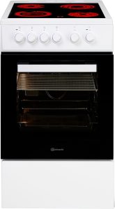 BAUKNECHT Elektro-Standherd “B5V5KMW”, Energieeffizienz: A (A+++-D), weiß, Herdsets, Umluftbackofen mit 6 Funktionen und Hydrolyse-Reinigungsfunktion