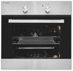 EXQUISIT Einbaubackofen “EBE 555-1.2 U”, Energieeffizienz: A (A+++-D), grau (silberfarben), B:59,5cm H:59,5cm T:53cm, Backöfen, Perfekt für den Alltag – einfach backen, grillen & Aufläufe genießen, Einbaubackofen