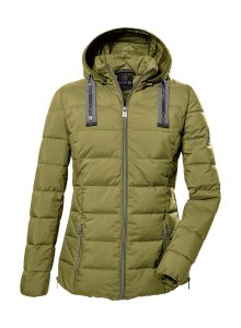 Steppjacke “GW 4 WMN QLTD JCKT”, Damen, Gr. 44, grün (waldmeister), Oberstoff: 100% Polyester (recycelt), Futter: 100% Polyamid, Wattierung: 100% Polyester, G.I.G.A. DX BY KILLTEC, Jacken Steppjacke, Modische, wasserabweisende Steppjacke, recycelte Materialien