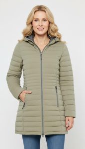 Steppmantel “CAFORLA OT”, Damen, Gr. 36, helloliv, Obermaterial: 100% Polyester. Futter: 100% Polyester. Wattierung: 100% Polyester, G.I.G.A. DX BY KILLTEC, Mäntel Steppmantel, Leichtes Material, wärmend & winddicht & wasserabweisend