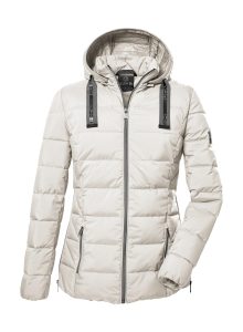 Steppjacke “GW 4 WMN QLTD JCKT”, Damen, Gr. 40, beige (naturweiß), Oberstoff: 100% Polyester (recycelt), Futter: 100% Polyamid, Wattierung: 100% Polyester, G.I.G.A. DX BY KILLTEC, Jacken Steppjacke, Modische, wasserabweisende Steppjacke, recycelte Materialien
