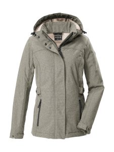 Softshelljacke “GW 35 WMN SFTSHLL JCKT”, Damen, Gr. 36, grün (helloliv), Oberseite: 90% Polyester, 10% Elasthan.Rückseite: 100% Polyester, G.I.G.A. DX BY KILLTEC, Jacken Softshelljacke, Wasserdichte, atmungsaktive Softshelljacke mit abnehmbarer Kapuze