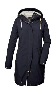 Softshellparka “GS 16 WMN SFTSHLL PRK”, Damen, Gr. 44, blau (navy), Oberstoff: Oberseite: 100% Polyester (recycelt), Rückseite: 100% Polyester, Futter: 100% Polyester, G.I.G.A. DX BY KILLTEC, Jacken, Wasserdichter, atmungsaktiver Parka aus recycelten Materialien