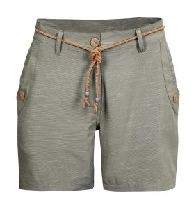 Shorts “GS 89 WMN SHRTS”, Damen, Gr. 42, Normalgrößen, grün (helloliv), Obermaterial: 65% Baumwolle, 30% Polyester, 5% Elasthan.Futter: 100% Polyester, G.I.G.A. DX BY KILLTEC, Hosen Shorts