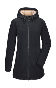 Fleecejacke “GW 82 WMN FLC PRK”, Damen, Gr. 40, navy, Oberseite: 100% Polyester.Rückseite: 100% Polyester, G.I.G.A. DX BY KILLTEC, Jacken Fleecejacke, Fleeceparka mit Teddyfell, 2-Wege-Reißverschluss, verstellbare Kapuze