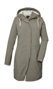 Softshellparka “GS 16 WMN SFTSHLL PRK”, Damen, Gr. 40, grün (helloliv), Oberstoff: Oberseite: 100% Polyester (recycelt), Rückseite: 100% Polyester, Futter: 100% Polyester, G.I.G.A. DX BY KILLTEC, Jacken, Wasserdichter, atmungsaktiver Parka aus recycelten Materialien
