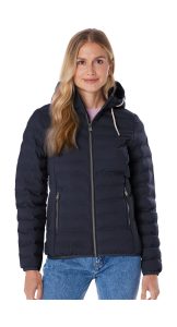 Steppjacke “Damen Steppjacke OOGW 1”, Damen, Gr. 36, navy, Oberseite: 100% Polyester.Rückseite: 100% Polyester.Füllung: 100% Polyester, G.I.G.A. DX BY KILLTEC, Jacken Steppjacke, Leichte Steppjacke, wasserabweisend, weitenregulierbare Kapuze