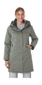 Parka “GW 93 WMN PRK”, Damen, Gr. 36, helloliv, Obermaterial: 100% Polyester.Futter: 100% Polyester.Füllung: 100% Polyester, G.I.G.A. DX BY KILLTEC, Jacken Parka, wasserdicht, atmungsaktiv, 2-Wege-Reißverschluss