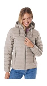 Steppjacke “Damen Steppjacke OOGW 1”, Damen, Gr. 36, beige (hellbeige), Oberseite: 100% Polyester.Rückseite: 100% Polyester.Füllung: 100% Polyester, G.I.G.A. DX BY KILLTEC, Jacken Steppjacke, Leichte Steppjacke, wasserabweisend, weitenregulierbare Kapuze